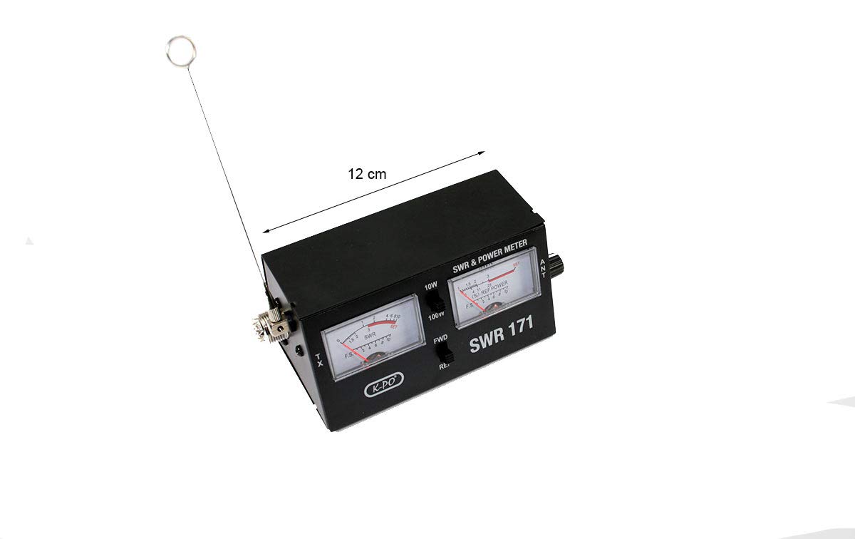 SWR171 Roe Meter e Wattmetro per CB, con 2 strumenti e scala di potenza 10/100 Watt