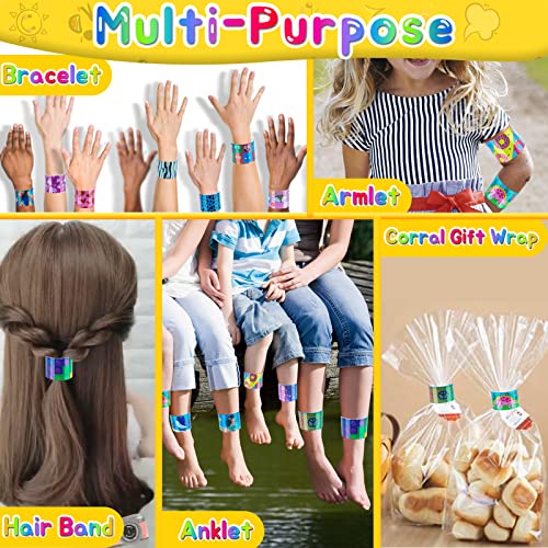 Slap Bracelets Kids Party Favors 48Pcs Snap Bracelet Wrist Bands For Boys Girls Birthday Gift Treasure Box Classroom Rewards Goodie Bag Fillers Pinata Stuffers Xmas Easter Valentine Halloween Supplies #TOP5