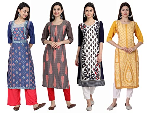 Image of Women's Crepe Straight Kurta