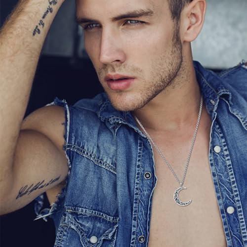 Yin Yang Necklaces 925 Sterling Silver Friendship Sun Moon/Mountain/Dolphin/Tree of Life/Flower/Wings Pendant Necklace Moonstone Abalone Jewelry for Women Men Couples3