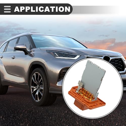 Image of Motoforti HVAC Blower Motor Resistor Replacement, for Kia Soul Base 2014-2019, Metal Plastic, Orange Silver Tone