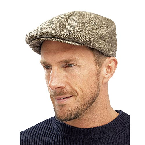 Raiken - Cappelli da uomo in stile country tradizionale, con visiera piatta, foderati, taglia Marrone Medium / Large