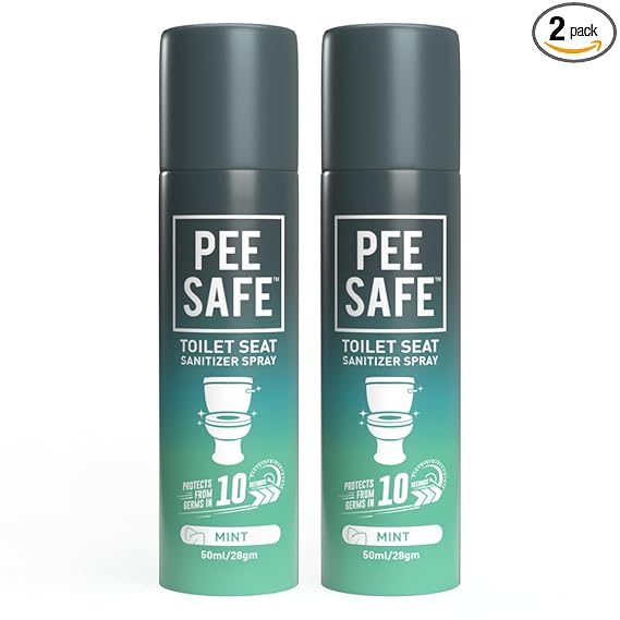Pee Safe Toilet Seat Sanitizer Spray Mint (Pack of 2