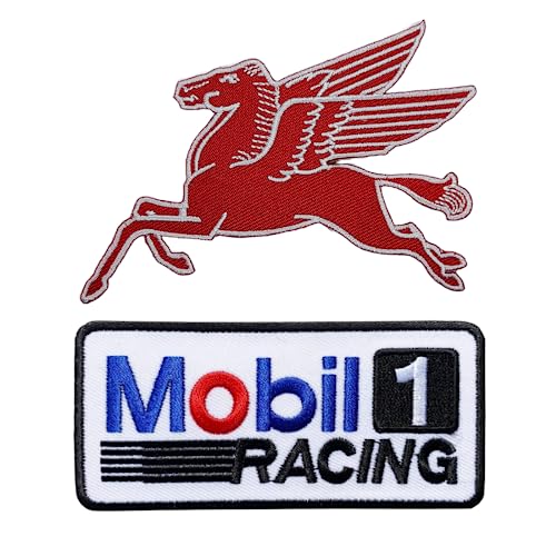 Mobil 1 Motorsport Oil Racing Patch - 2pc Bundle Iron