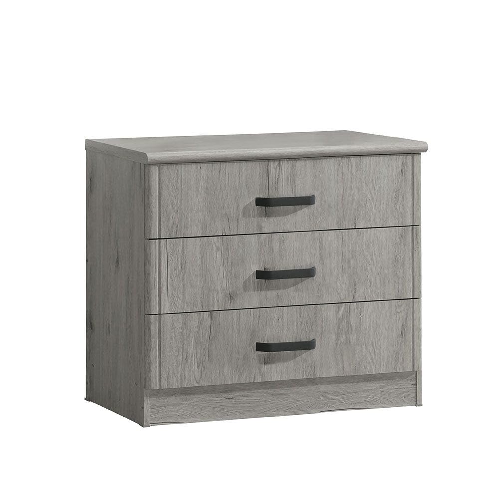 Danube Home Raymond 3 Drawers Chest Cabinet | Multifunctional Storage Organiser | Space Saving Chest Of Drawers | Modern Design Furnitures For Bedroom, Living Room 80X43X75CM Grey