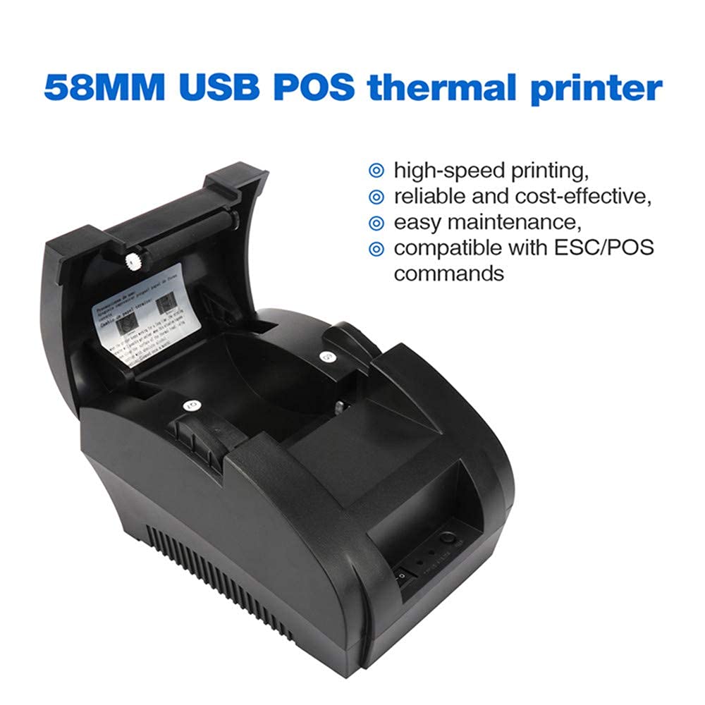 Stampante Termica ricevute USB Bluetooth Stampante POS da 58 mm finestre telefoni cellulari supermercati e Negozi, USB + BT