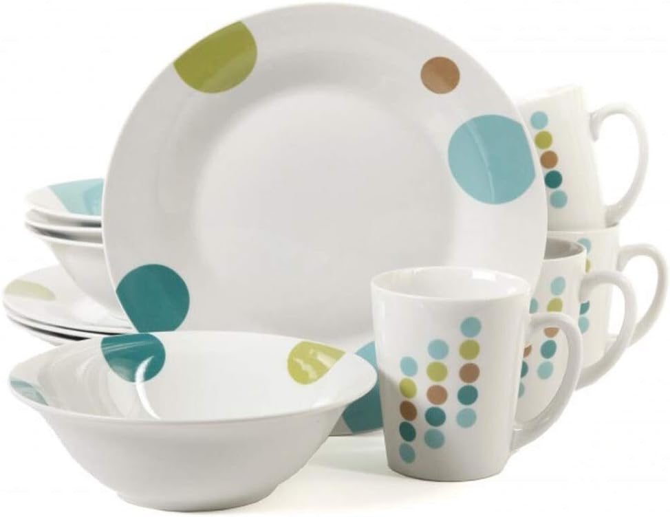 photo Retro Mid Century Modern Dinnerware retro stoneware 12 piece dinnerware set