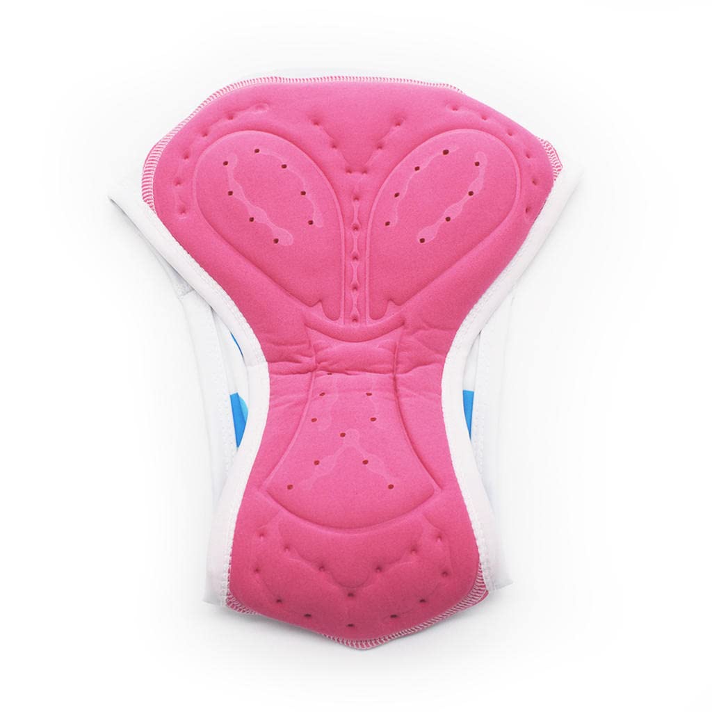 Cuissard de Vélo pour Femme Culotte de Gel Rembourré En Gel Gelé pour - Blanc + bleu, L