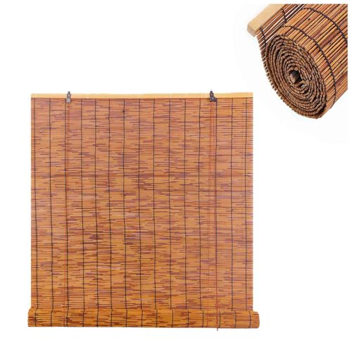 Privacidad Enrollable de Bambú Personalizable Persiana Enrollable Cortinas Opacas para Jardín Porche Persianas Enrollables de Bambú Natural Estor Opaco