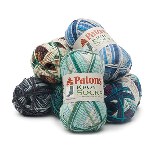 Image of Patons Kroy Socks Yarn - (1) - 1.75 oz - Turquoise Jacquard - For Crochet, Knitting & Crafting