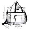 Dafencar Tasche Transparent, 30 x 30 x 15cm, Damen, Transparente Bibliothek Tasche, Durchsichtige Taschen #4