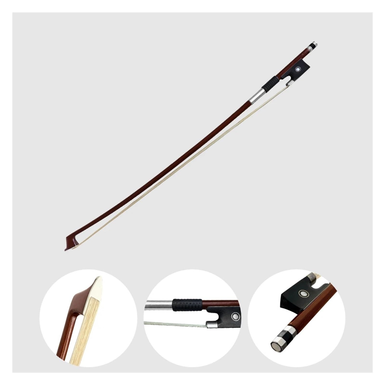 4/4-1/8 Arco for violino Giocatore di violino Studente Accessori for violino Adatto for negozi di violini Scuole di musica for principianti Strumenti musicali(1-8 5PCS)