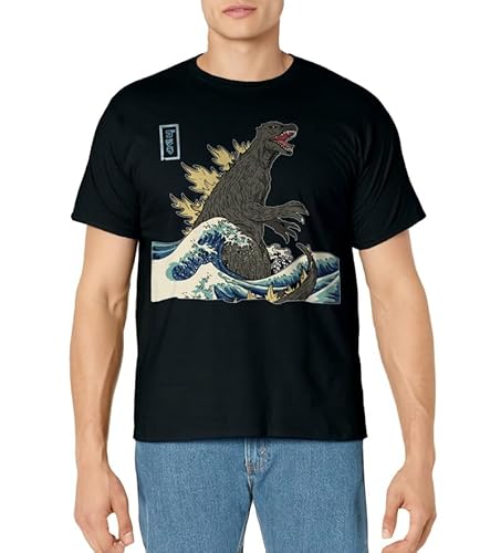 THE GREAT MONSTER OFF KANAGAWA #TeamGodzilla Wave Poster T-Shirt