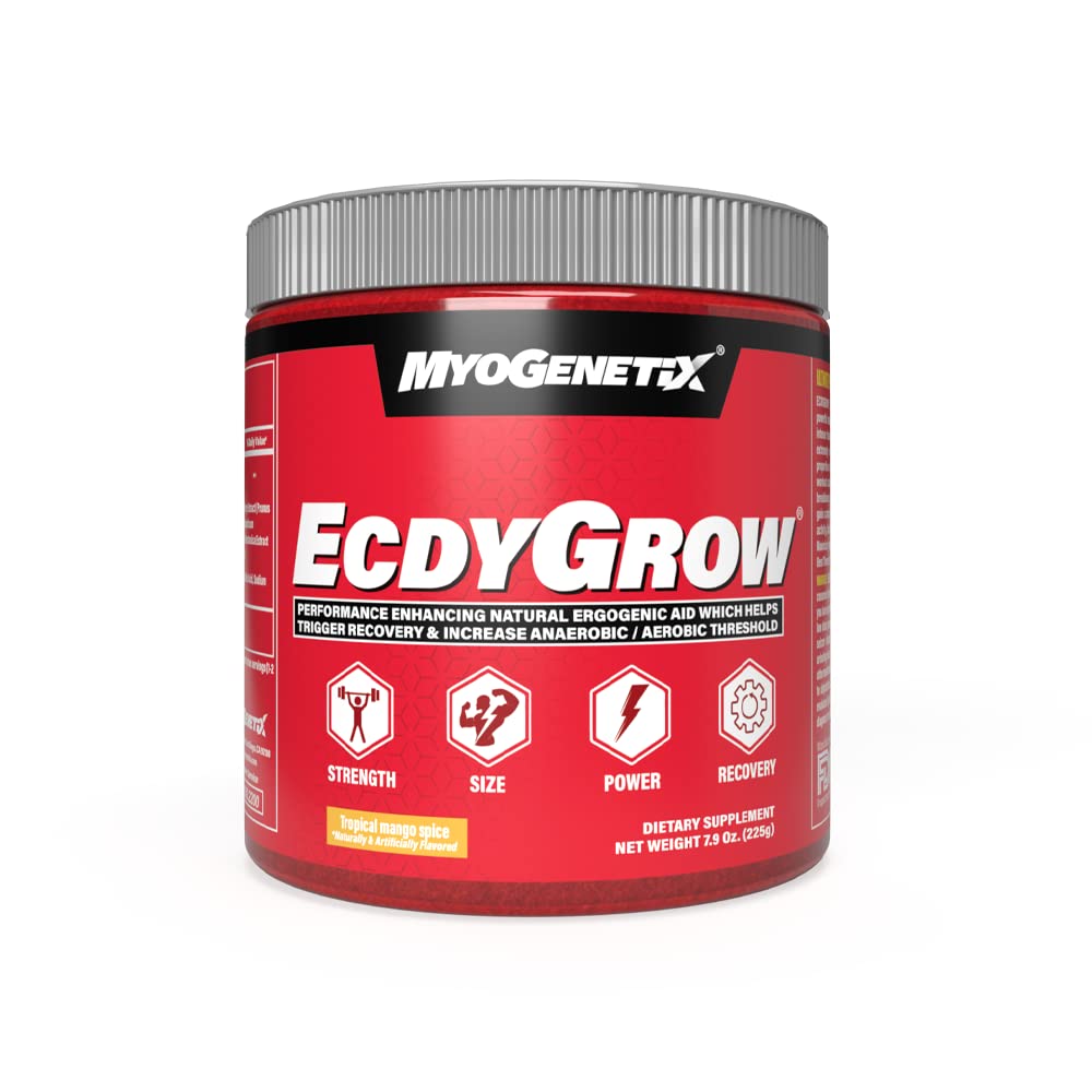 [BRSRGCACBUNWOADZ] MYOGENETIX® ECDYGROW® 7.9 Oz. (45 Servings) Tropical Mango Spice