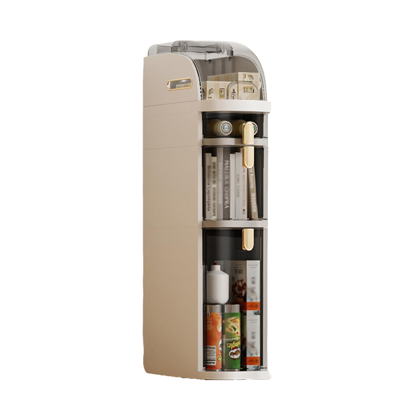 Boite rangement plastique bureau et tour étroite et haute à tiroirs amovibles pour gain de place