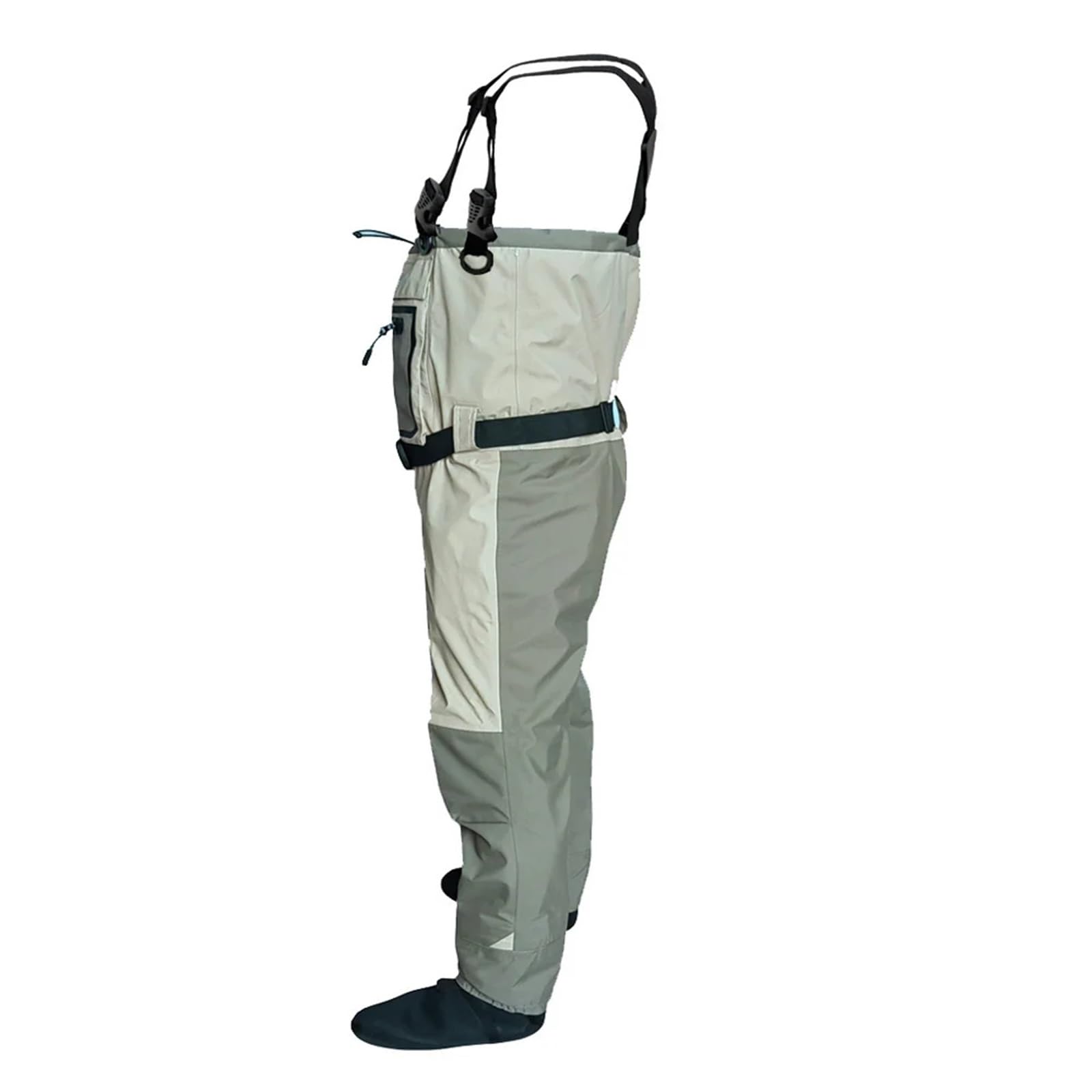 Wathose Herren wasserdichte und atmungsaktive Wathose for Fliegenfischen mit Neoprenfuß for Herren, Floßjagd, schnell trocknend