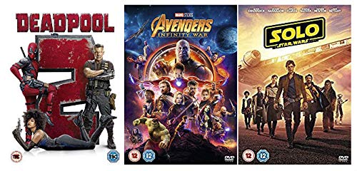  Deadpool 2, Avengers Infinity War, Solo: A Star Wars Story DVD Collection