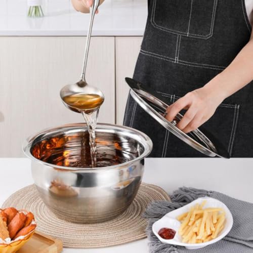 Tazón de acero inoxidable NUOBESTY 9 pulgadas para cocina miniatura 7