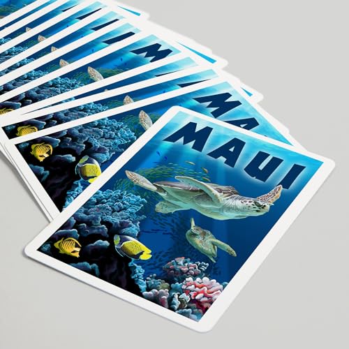 Lantern Press Maui Hawaii Naipes Póker 52 Cartas miniatura 5
