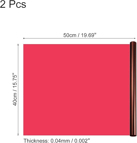 Miniatura 2 de MECCANIXITY Filtro de gel de iluminación de 15.7 x 19.7 pulgadas, hoja de corrección de color azul 82B para estudio fotográfico, luz de cabeza roja,
