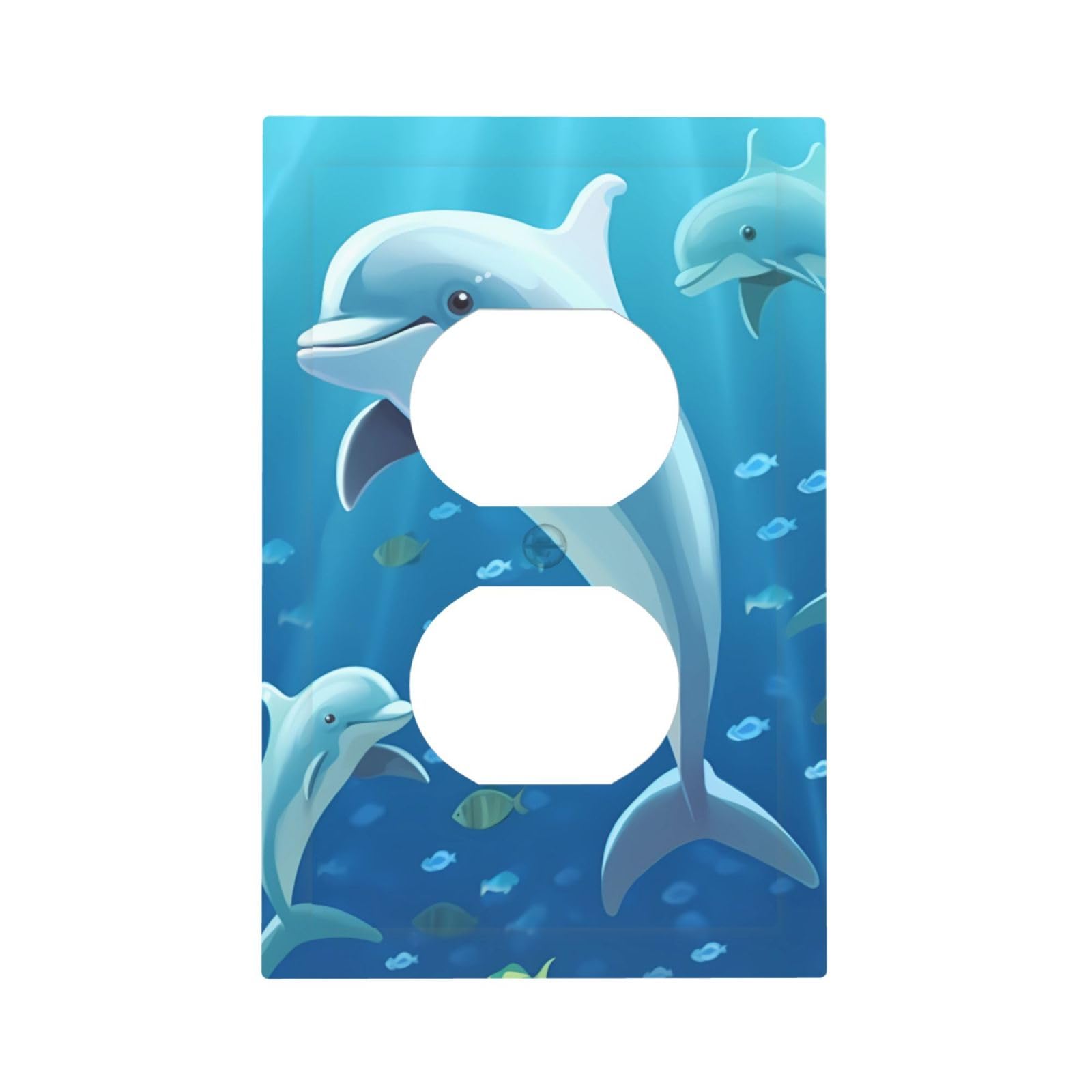 Kloph Style S Decorator Wall Plate 1 Gang Light Switch Covers Dolphin Wallplate Single Toggle Switch Plate Mid Size 5" X 3" Electrical Outlet Covers Decorative Wall Switch Plate Cover Decor