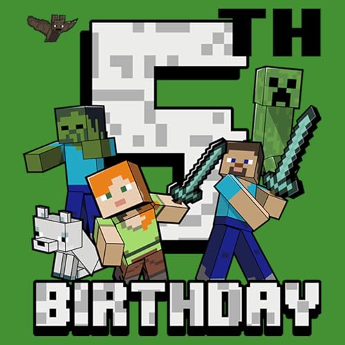 Boy's Minecraft Happy 5th Birthday T-Shirt