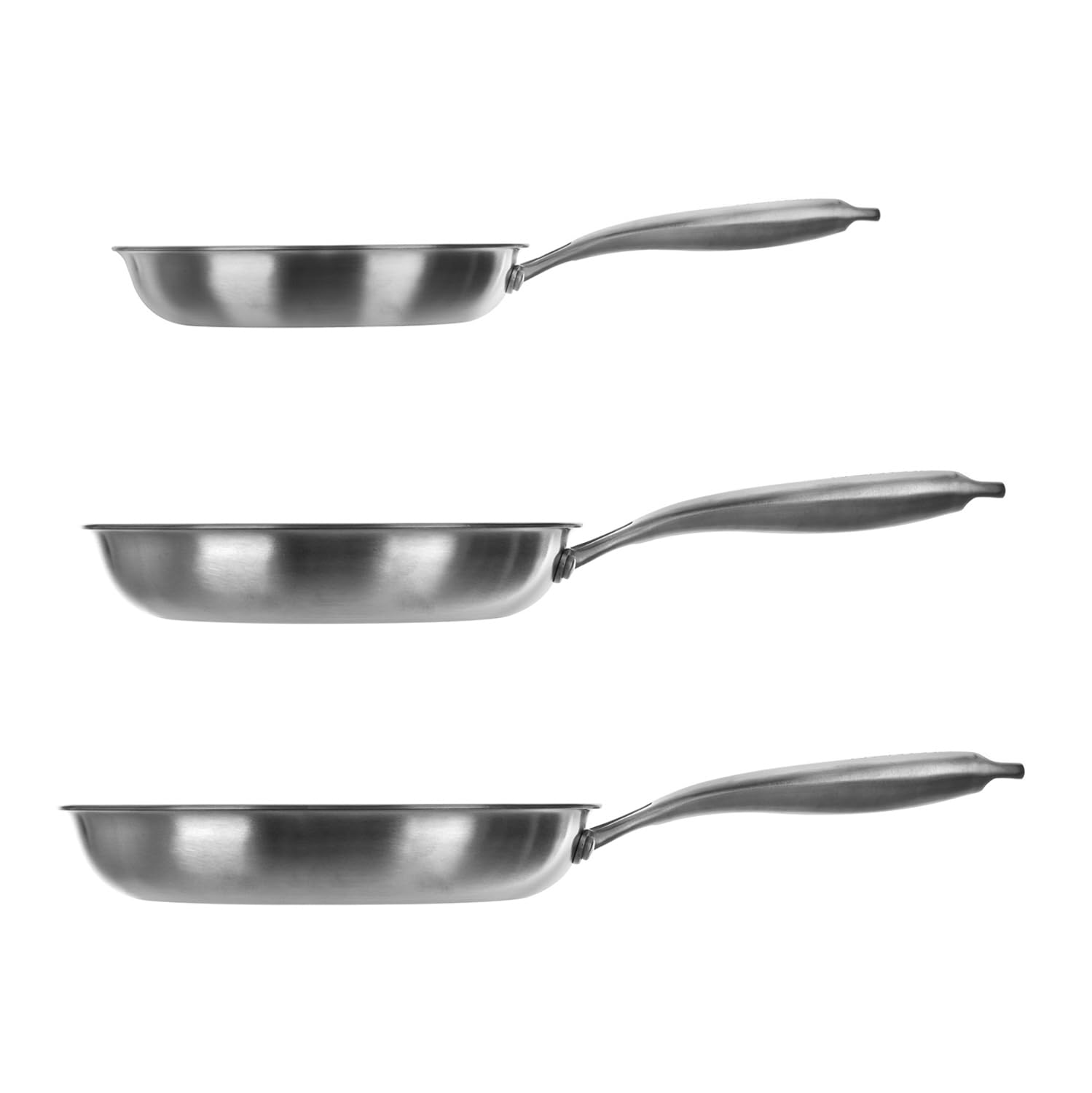 Set 3 padelle 20, 24 e 28 cm a 3 strati Tri - ply
