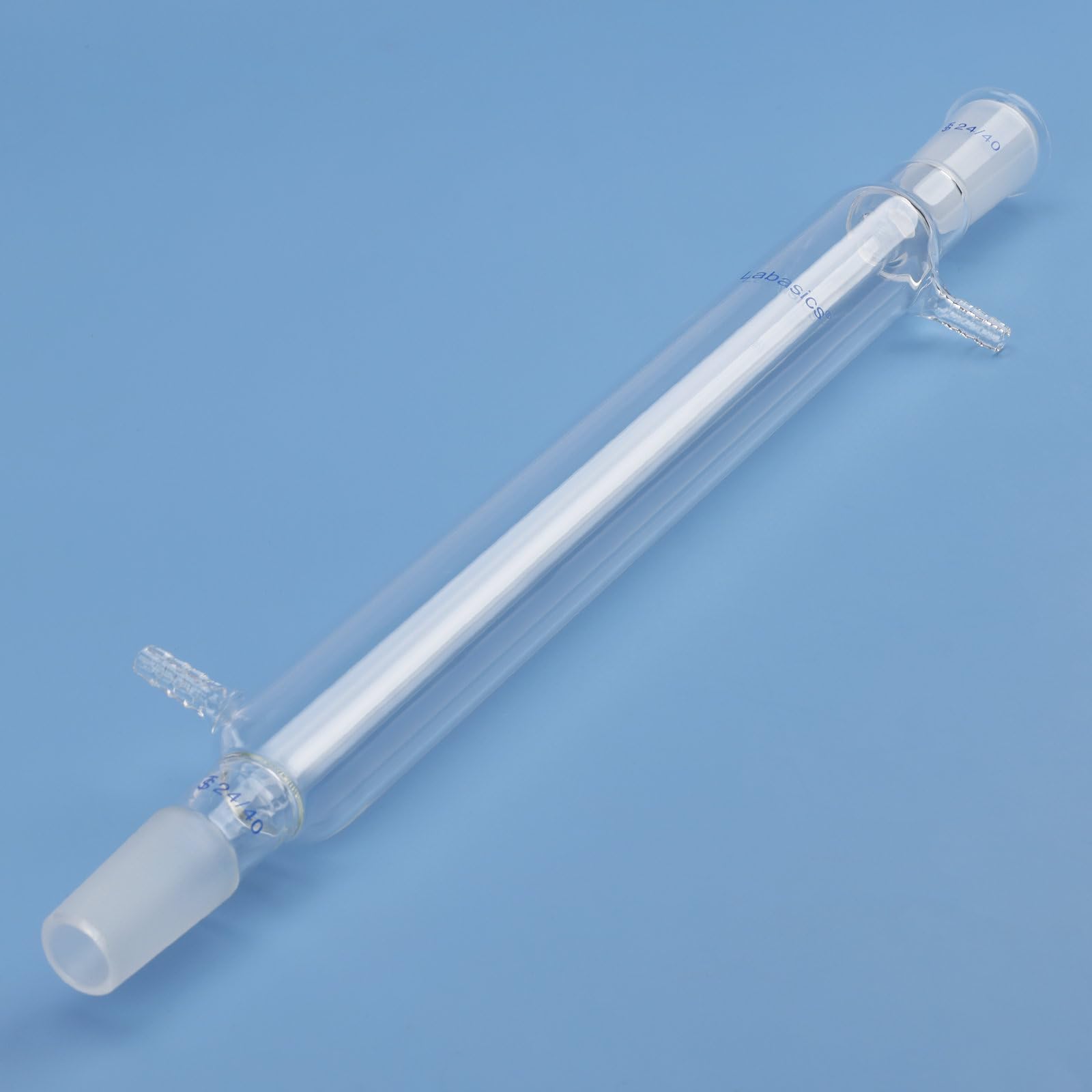 Labasics Borosilicato Vetro Condensatore Liebig con 24/40 Comune e Lunghezza Giacca 300mm, Condensatore per Vetro da Laboratorio Glass Liebig Condenser