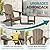 PLUUV Folding Adirondack Chair Outdoor, Oversized HDPE Patio Chair with 2 Cup Holders, 380 LBS Capacity, All-Weather Weather Resistant Fire Pit Chair for Backyard, Deck, Lawn, Brown