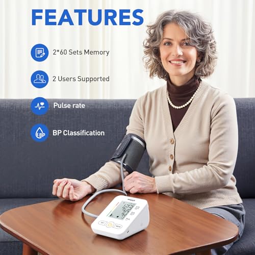 Arm Blood Pressure Monitor,maguja Blood Pressure Machine,BP Monitor Automatic Upper Arm Digital with Blood Pressure Cuff for Home Use