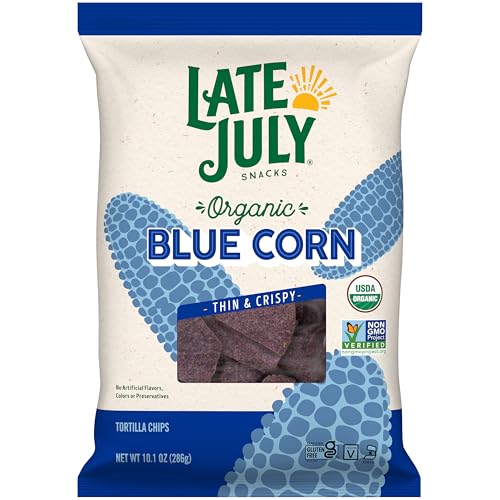 Late July Blue Corn Organic Tortilla Chips, 10.1 Oz Bag
