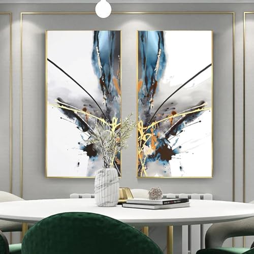 Oeuvre d'art mur traditionnel pour habiller un mur vide de salon avec cadre intérieur