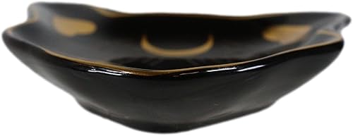 Miniatura 4 de Ebros Gift Wicca Símbolos Sagrados Astrología Constelación Mystic Mog Gato Felino Negro con Acentos de Lámina Dorada, Joyería, Plato de Monedas