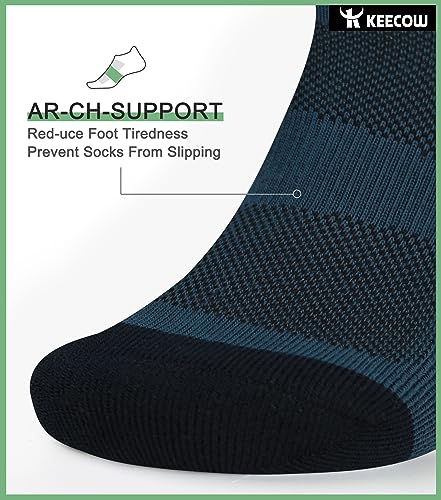 KEECOW Performance Comfort No Show Ankle Cushioned Socks for Men & Women, Athletic, Tab, Short, Running, Outdoor3