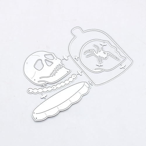 Miniatura 2 de KSCRAFT Plantillas de troqueles de corte de metal Skull Cloche para bricolaje Scrapbooking decorativo en relieve DIY tarjeta de papel