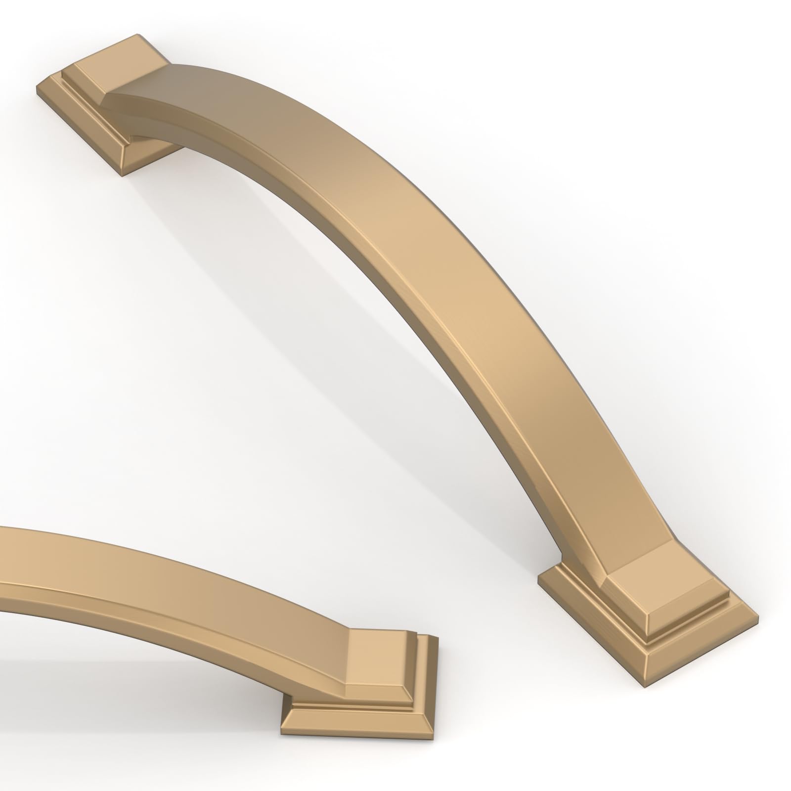 Asimerdeco 10 Pack Champagne Bronze Cabinet Pulls 3.75 Inch(96mm) Kitchen Cabinet Handles Solid Zinc Alloy Cabinet Hardware Drawer Pulls