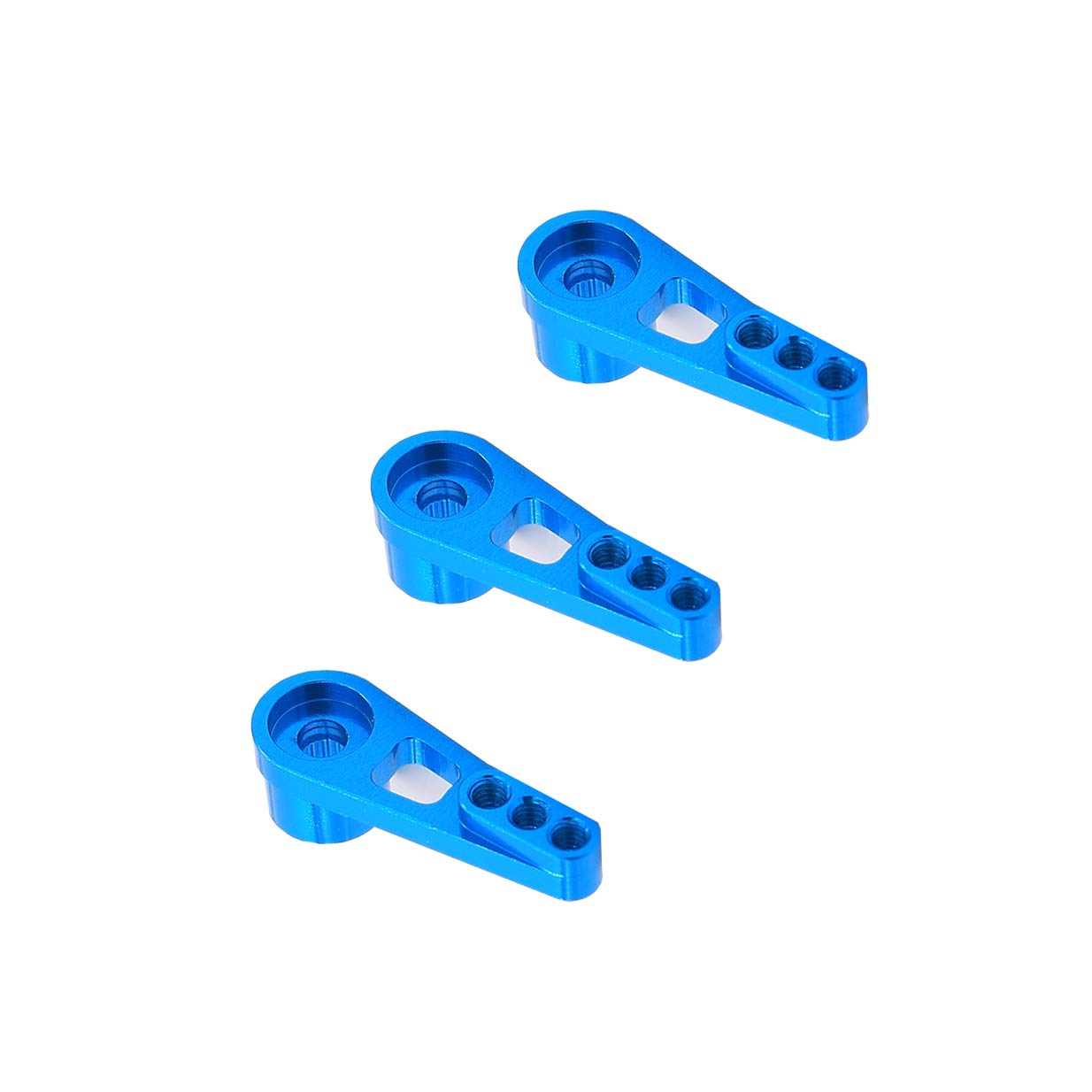3PCS ZYCST 25T Metal Steering Servo Arm Horn Kit For Wltoys A949 A959-B A969 A979 K929 RC Cars (Blue)
