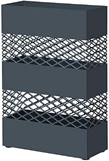 SONGMICS Metal Umbrella Holder, Umbrella Stand, Rectangular with Water Tray and 4 Hooks