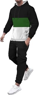 Mens Tracksuit Set Contrast Cord Jogging Bottoms Hoodies Zip Trousers Gym Sports Suit Sets Joggers Pants Zipper Pockets Mens Tracksuit Set Hoodie Top Sportswear Jogging Suit Two-Piece Sweatsuits