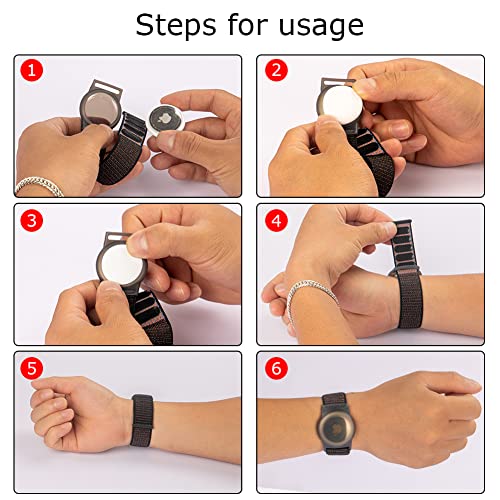 Watache for children Anti-loss, Anti-scratch, for the location tracking of the Airtag Tracking Bracelet (black) - Image 3