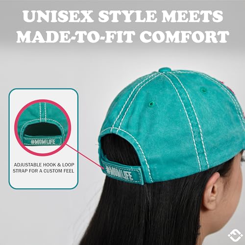 Image of Funky Junque Womens Baseball Cap Distressed Vintage Unconstructed Embroidered Dad Hat