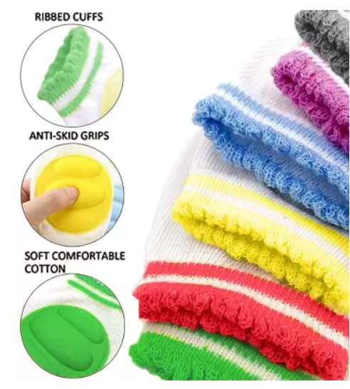 Knee Pads for Babies Stretchable Breathable Cotton Skin Protector Crawling Knee Caps for Baby Boy and Girl Random colour (6 to 18 Months) (PAK of 2) 4