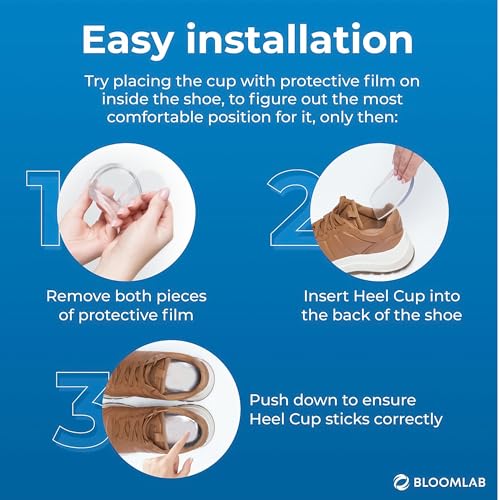 Image of Gel Heel Pads, 2 Pack, for Achilles Tendonitis, Shoe Wedge Inserts for Plantar Fasciitis, Bone Spur, Foot Pain Relief Support, Comfort Cushion Insoles for Women /Men