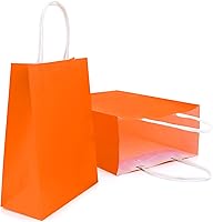 Vista 8 de YADIAN 12 bolsas de regalo de papel kraft con asa, bolsas de regalo azules de tamaño pequeño para Halloween, Navidad, cumpleaños, bodas
