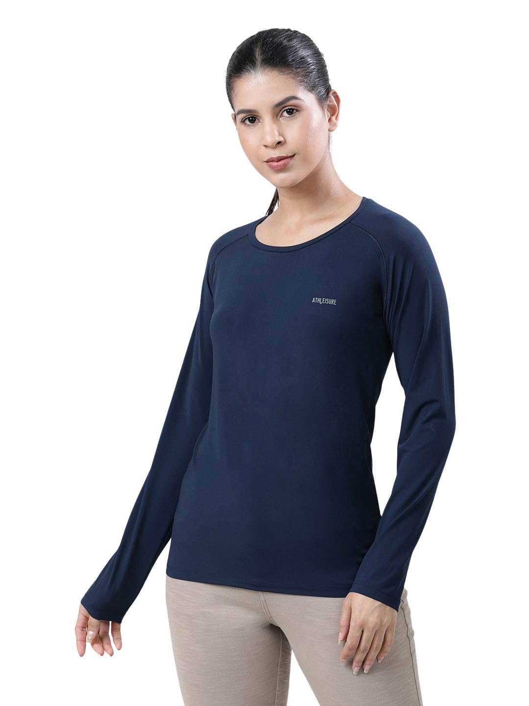 lovable sport Lovable Women's Polyeaster Spandex Round Neck Full Sleeves Regular Fit T-Shirt and Top-Fly TECH F/Sleeve Plain-picture-40