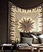 Popular Handicrafts Hippie Mandala Intricate Floral Design Indian Bedspread Tapestry 84x90 Inches,(215cmsx230cms) Brown Black