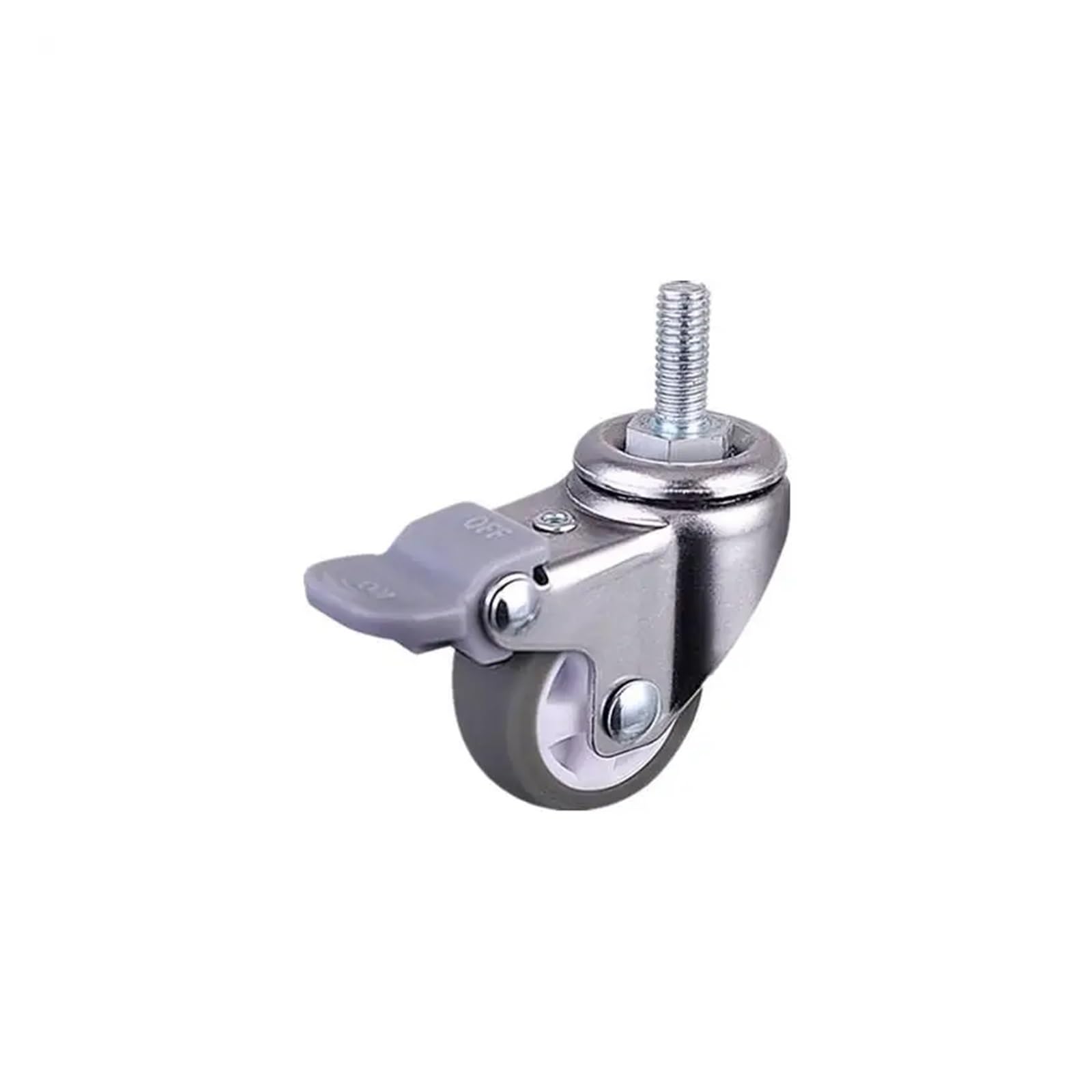 MXXDMOPD 4 Pieces/lot 1 inch/1.25 .5 inch/2 inch Lightweight TPE casters Mini Screw Universal Pulley(Screw Brake,1.25 inch)