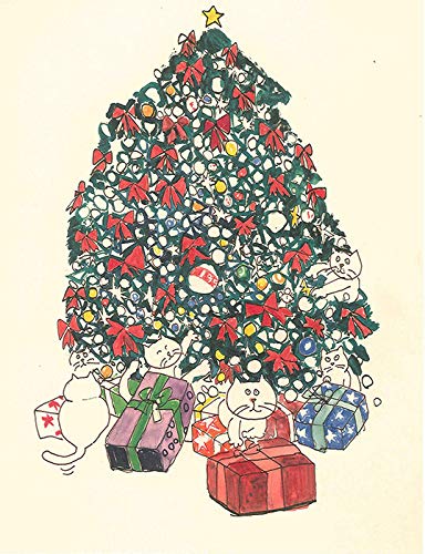 Amazon.co.jp: 絵画 版画 猫 久下貴史 ニャオンのクリスマス
