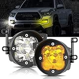 Auxbeam XP-Ultraシリーズ 3インチ フォグライトブラケット トヨタ 2012-2022 タコマ、2010-2022 4Runner、2014-2022 タンドラ、LEDポッドフラッシュマウントブラケット、ライトバーマウントキット、2サイド、ペア