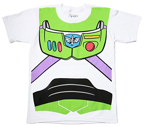 Toy Story Buzz Lightyear Astronaut Costume White Adult T-Shirt Tee X-Large
